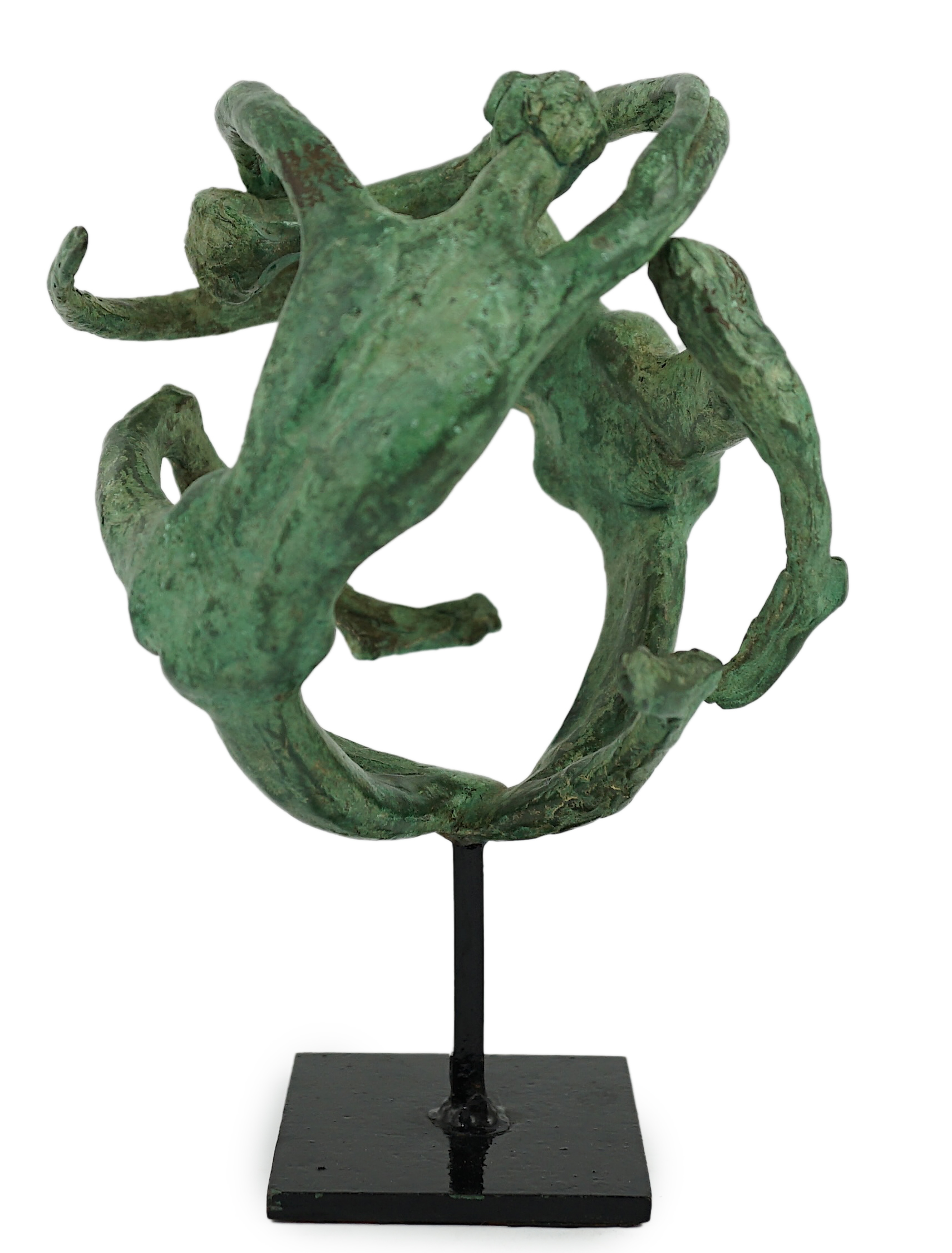 David Wynne (1926-2014). A bronze maquette, 'Dancing Nudes'